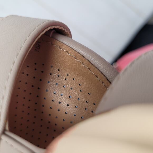 Comfortview nude Rosetta mini wedge sandals wide width - Picture 5 of 5